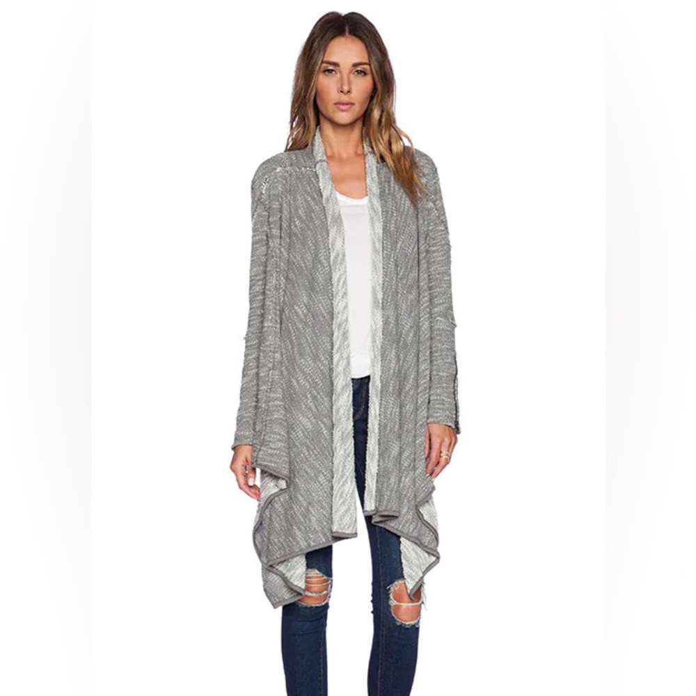Free People In the Loop Waterfall moto cardigan